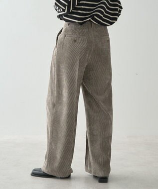 AMERICAN HOLIC コーデュロイタックワイドパンツ Mocha