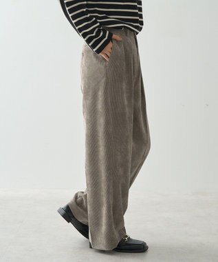 AMERICAN HOLIC コーデュロイタックワイドパンツ Mocha