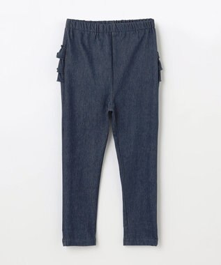 ANY KIDS 【WEB限定】フリル付き総柄レギンス デニム