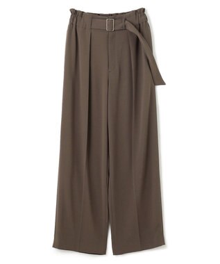 BEIGE， 【洗える】CINDY / ワイドタックパンツ Mocha