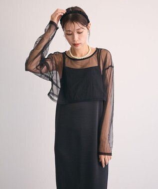 Green Parks ・Ｒａｉｌｍｅ　ＳＥＴ３点　チュールビスチェキャミワン Black