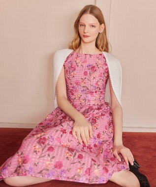 TOCCA 【洗える・消臭】TULIP EMBROIDERY ドレス ピンク系