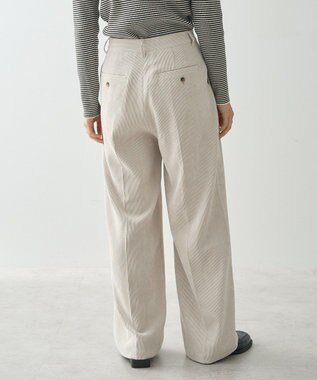 AMERICAN HOLIC コーデュロイタックワイドパンツ Ivory