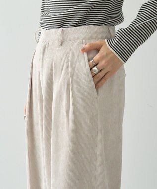 AMERICAN HOLIC コーデュロイタックワイドパンツ Ivory