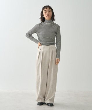 AMERICAN HOLIC コーデュロイタックワイドパンツ Ivory