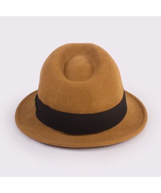 ATRENA 【UNISEX】グログラン巻きマニッシュ 中折れハット Lサイズ ベージュ