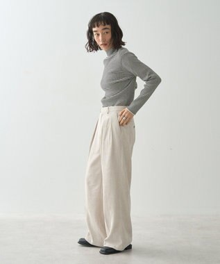 AMERICAN HOLIC コーデュロイタックワイドパンツ Ivory