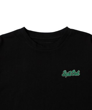 WEGO イラストモチーフグラフィックショートT ブラック