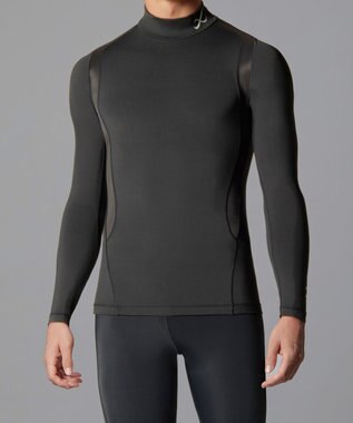 CW-X 【MEN】 CW-X 機能性トップス 【JYURYU TOP】 ハイネック 長袖 肩が動かしやすくなる 運動時の疲労を軽減 ゴルフ 球技 マラソン JAO009 /ワコール ブラック