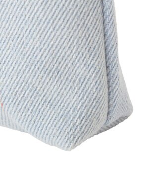 Maison de FLEUR ラインストーンデニムポーチ Light Blue