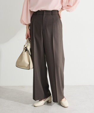 Green Parks きれシルストレートワイドパンツ