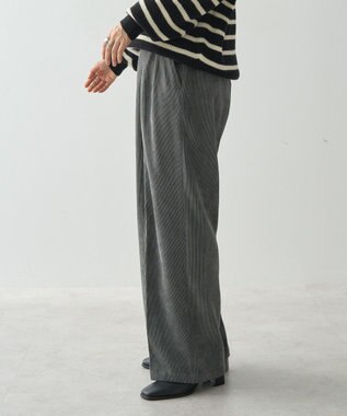 AMERICAN HOLIC コーデュロイタックワイドパンツ Charcoal Gray