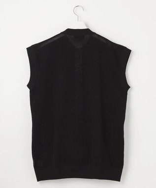 PW CIRCULUS 【MEN】バッグメッシュ ニットベスト ブラック系