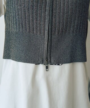 YECCA VECCA ZIPニットビスチェ Silver