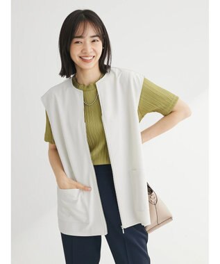 Green Parks プリーツ５分袖プルオーバー Light Green