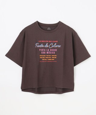 ANY L ANYファンクションロゴTシャツ ブラウン