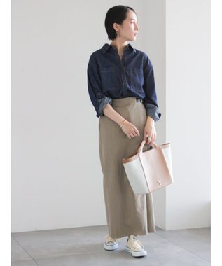 Te chichi サイドベルトチノタイトスカート ベージュ