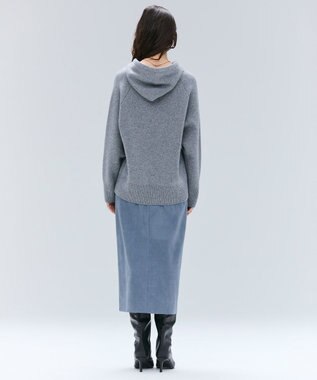 BEIGE， 【洗える】SEDONA / ウールカシミヤフーディーニット Gray