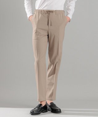 JOSEPH HOMME 新素材・新型【洗える/ストレッチ/ウエストゴム仕様】キャリーマンストレッチ ドロスト付ストレートパンツ / HOVE ベージュ系