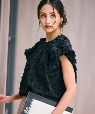 BEIGE， FRANCETTE / ジャガードトップス Black