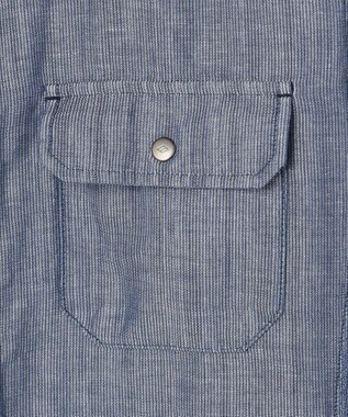 JOSEPH ABBOUD 【キングサイズ・2WAY】 リバーシブルシャツ サックスブルー系