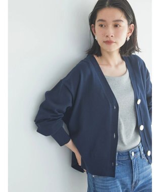 AMERICAN HOLIC Ｖネックショートカーディガン Navy