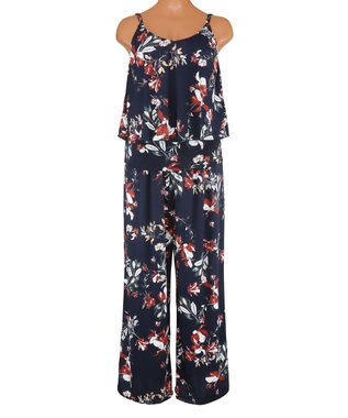 San-ai Resort（三愛水着楽園） 【SALE】ロングパンツセット水着　9M・11L　【Coral veil（コーラルヴェール）】 ネイビー