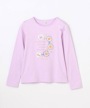 組曲 KIDS 【150-170㎝】ティータイム アートTシャツ ラベンダー