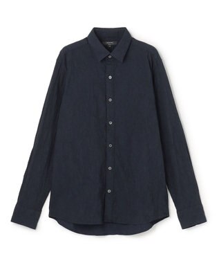 JOSEPH HOMME アブストラクトジャガードストレッチ　レギュラーカラーシャツ ネイビー系