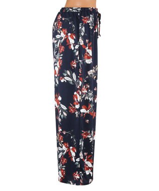 San-ai Resort（三愛水着楽園） 【SALE】ロングパンツセット水着　9M・11L　【Coral veil（コーラルヴェール）】 ネイビー