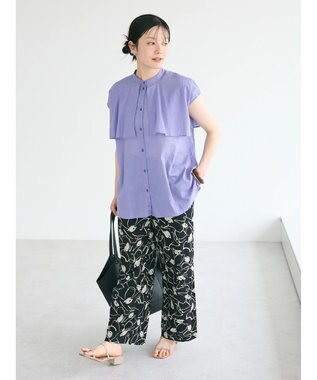 CRAFT STANDARD BOUTIQUE インド綿フリルブラウス Lavender