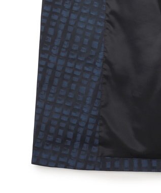 JOSEPH HOMME 【HIGH GRADE LINE】ドローイングプレイド ダブルブレストコート ネイビー系3