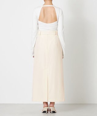 NAVE 【Nave・セットアップ可】ウールポリエステルツイルスカート アイボリー系