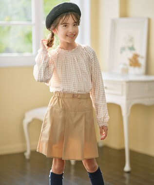 組曲 KIDS 【110-140㎝】ボックスタック キュロット ベージュ系