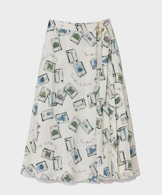GRACE CONTINENTAL トランププリントラップスカート キナリ