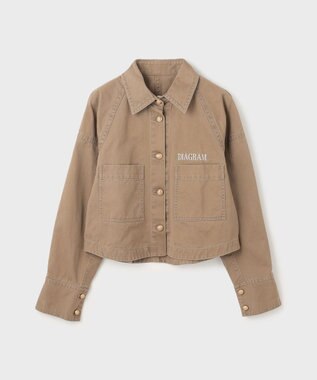 GRACE CONTINENTAL ラグランショートシャツジャケット カーキ