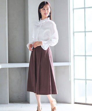 Feroux リボンディテール ブラウス ホワイト系