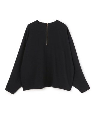 BEIGE， BROOM / スウェット風ライトフォルムプルオーバー Black