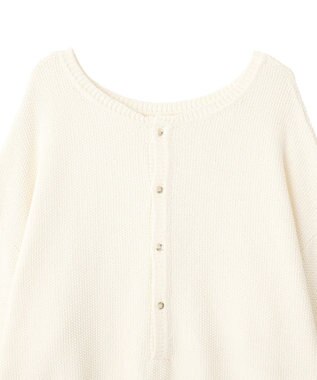 YECCA VECCA 2wayヘンリーネックルーズニット Ivory