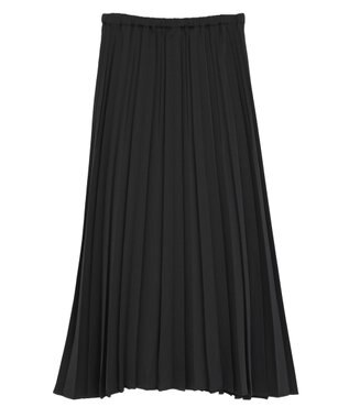 Green Parks サテン変形プリーツスカート Black