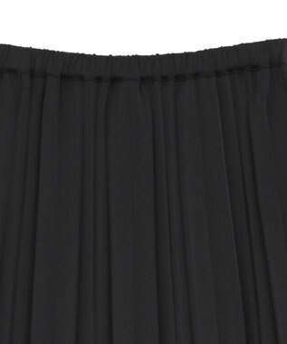Green Parks サテン変形プリーツスカート Black