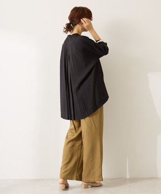 AMERICAN HOLIC 【WEB限定】接触冷感バンドカラーシャツチュニック Black