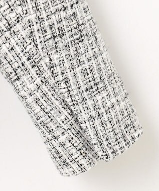 J.PRESS LADIES 【セットアップ対応】ファンシーツイード ノーカラー ジャケット ホワイト系