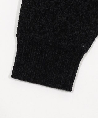 WEGO 【ユニセックス着用ITEM】ベロアモールカラーブロックプルオーバー ブラック中濃色