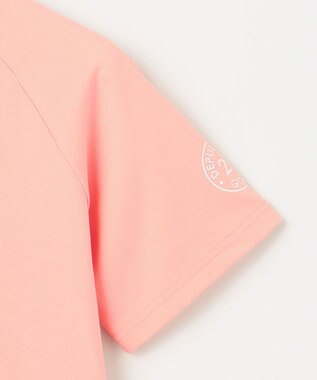 23区GOLF 【WOMEN】ロゴ 半袖モックネックシャツ ピンク系