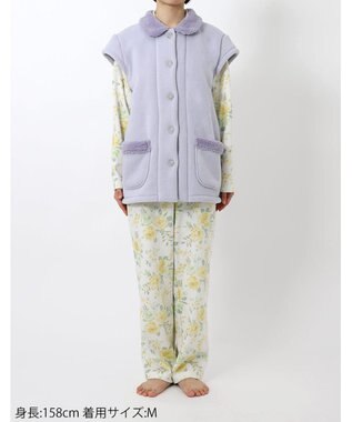 Wing パジャマ 長袖 長ズボン 綿混(本体) あったか レディース EP6016 ウイング／ワコール クリーム