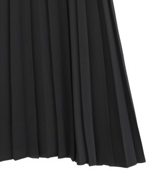 Green Parks サテン変形プリーツスカート Black