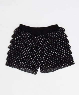 WEGO ドットフリルマイクロショートパンツ ブラック