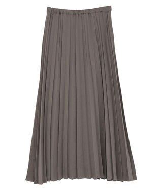 Green Parks サテン変形プリーツスカート Brown