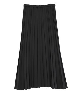 Green Parks サテン変形プリーツスカート Black
